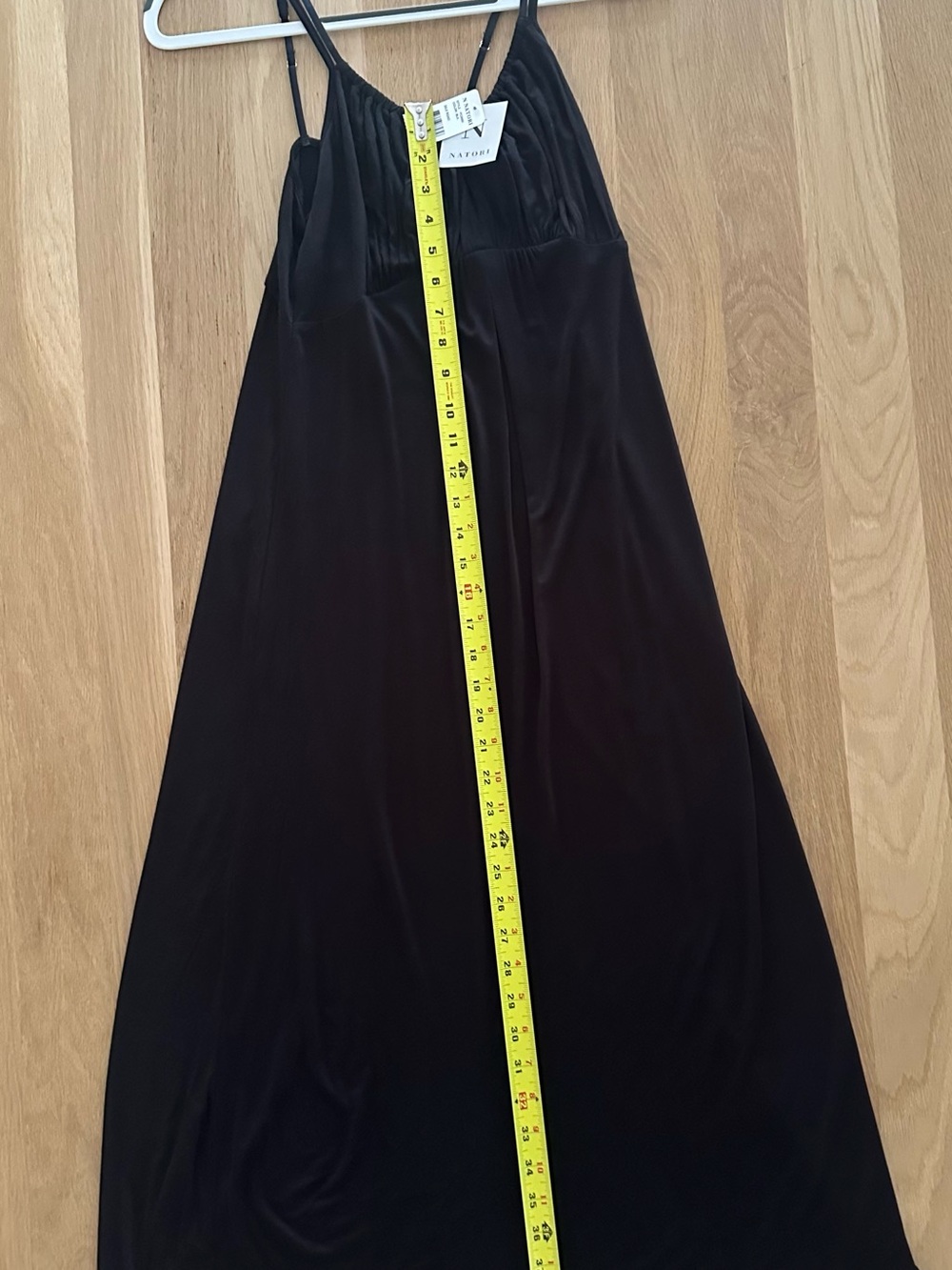 Natori, black lounge or night dress, adjustable straps, new, size small